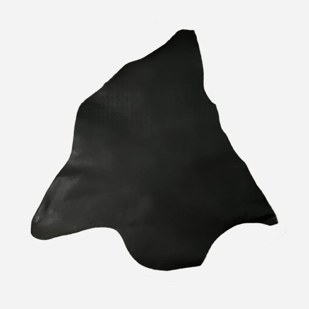 Full-grain veg-tanned kangaroo leather in black
